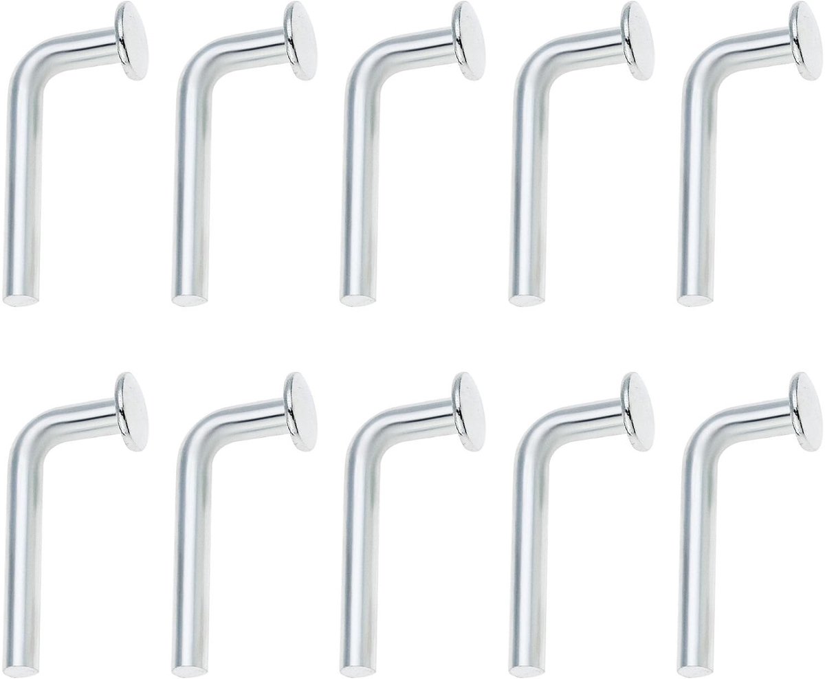 Dailygoods - Dailygoody - Pallet Rack Drop Pin - Heavy Duty Vergrendeling Clips - Zilver - Pallet Rack Haken - 100 Stuks voor Werkplaats en Garage