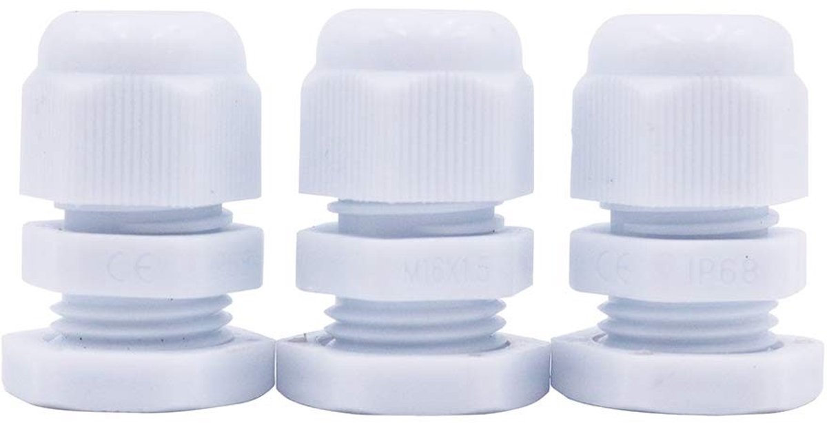 Dailygoods - Dailygoody - Kabelwartels - Waterdichte kabelconnectoren - Verstelbaar en duurzaam - M16 x 1.5 - IP68 - Geschikt voor diverse toepassingen - 100 stuks