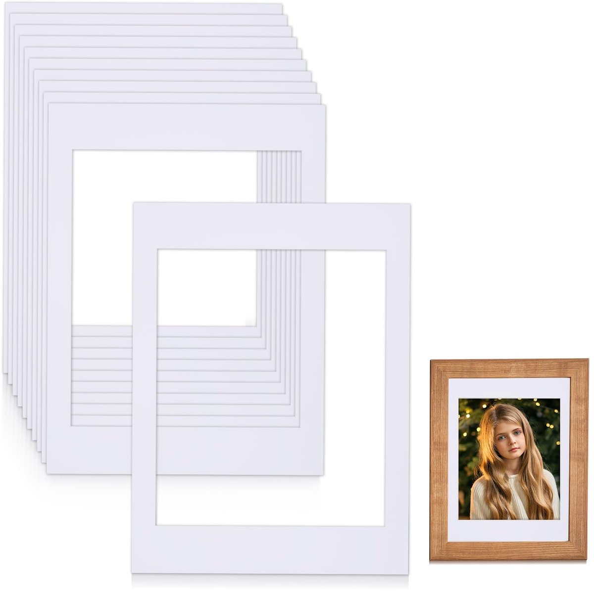Dailygoods - Dailygoody - Passe-Partout - Fotolijsten - Zuurvrij - Wit - Kunstdrukken - Perfect voor foto's en schilderijen - 10 stuks