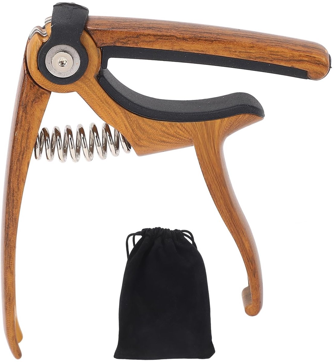 Dailygoods - Dailygoody - Akoestische Gitaar Capo - Gitaaraccessoires - Zinklegering en Siliconen Pad - 4 in 1 Functie - Geschikt voor Bas en Mandoline