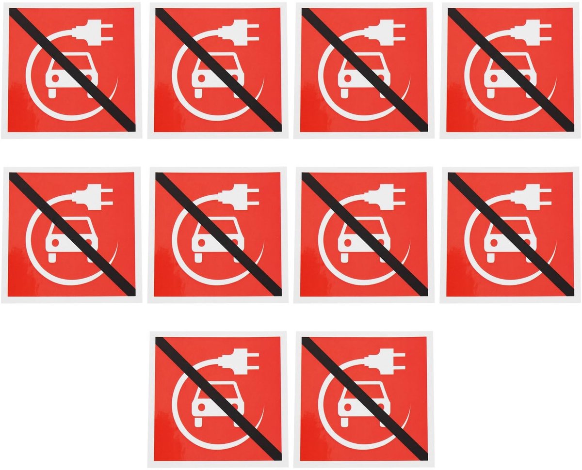 Dailygoods - Zelfklevende Waarschuwingsstickers voor Laadpalen