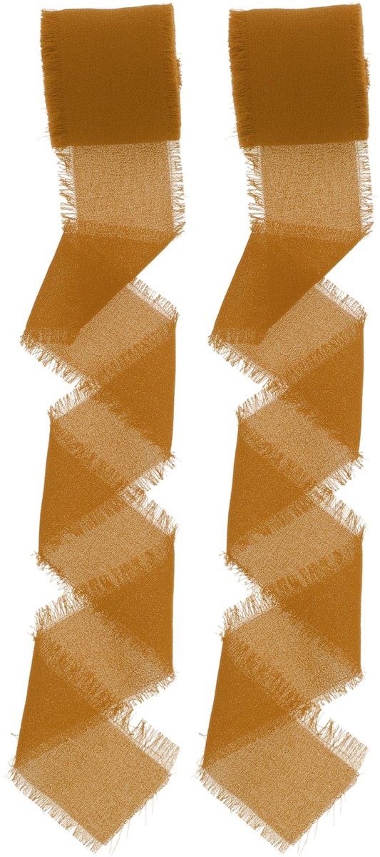 Dailygoods - Cadeaulint voor Knutselen en Geschenkverpakking, 2 Rollen Oranje