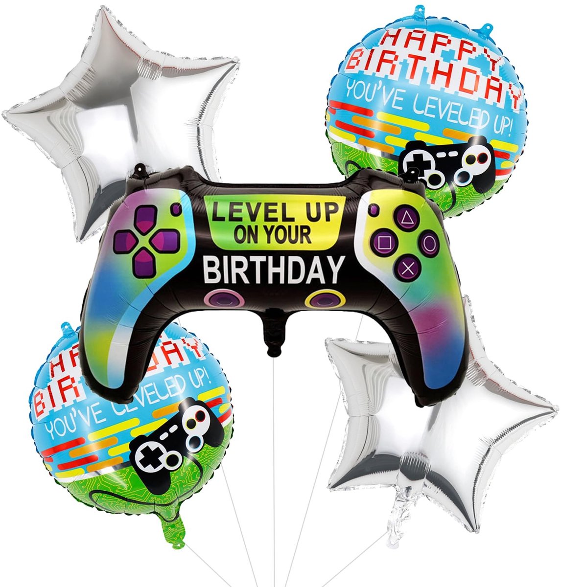 Dailygoods - Verjaardag Ballonset met Gaming Controller Thema
