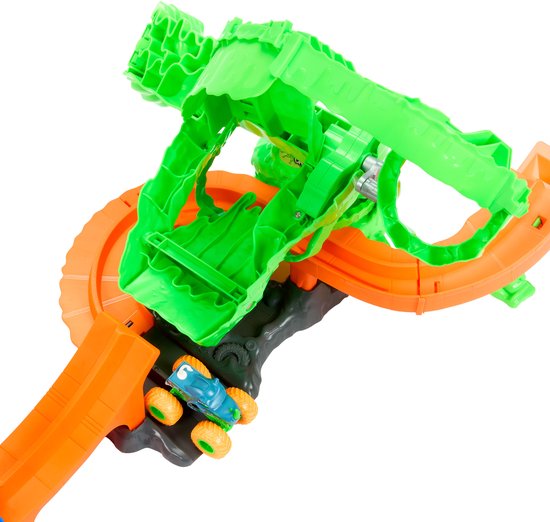 Hot Wheels Monstertrucks Versla het gemuteerde monster - Speelset met speelgoedauto en Slime van Hot Wheels — afbeelding 4