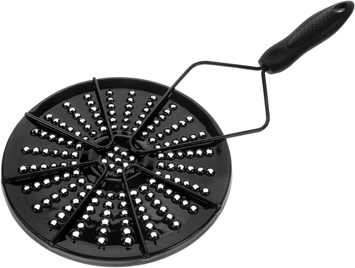 Inductiekookplaat met Emaille Coating, 38 cm, Warmtebestendige Handgreep en Kookplaat Bescherming voor Gasfornuis, Ideaal voor Koken en Ontdooien