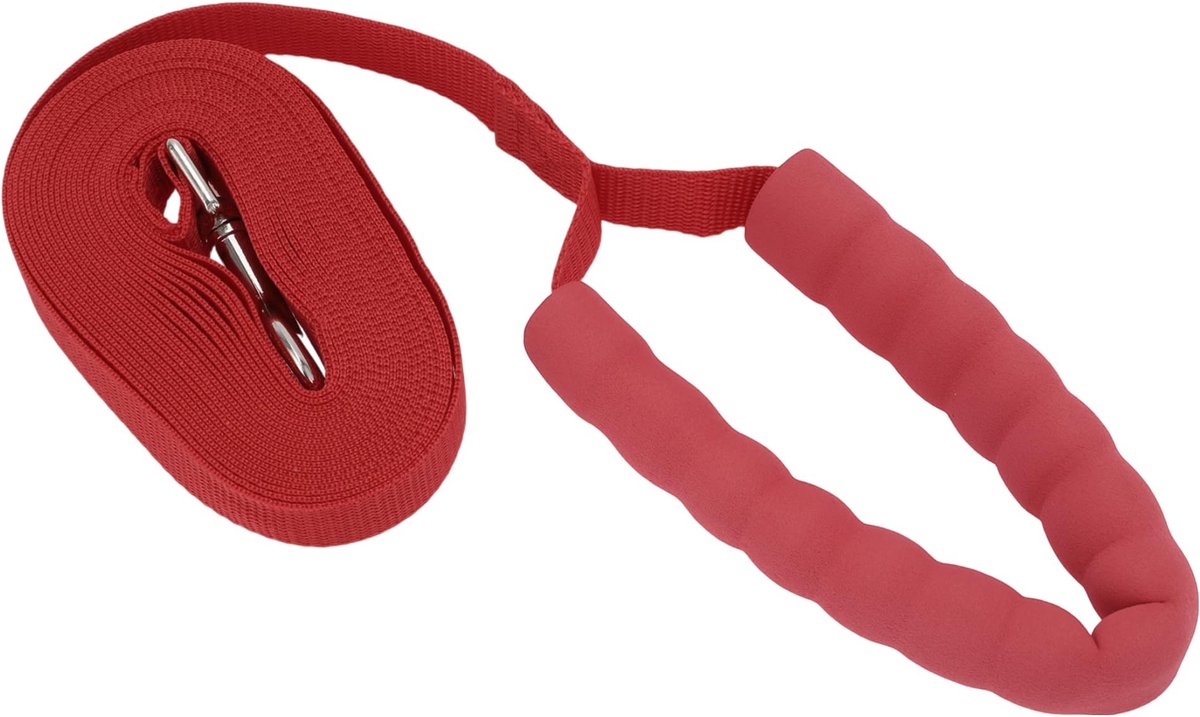 Dailygoody - Trainingslijn voor honden - 10 meter puppylijn - Duurzaam en sterk - Rood - Geschikt voor honden van alle maten - Perfect voor outdooract