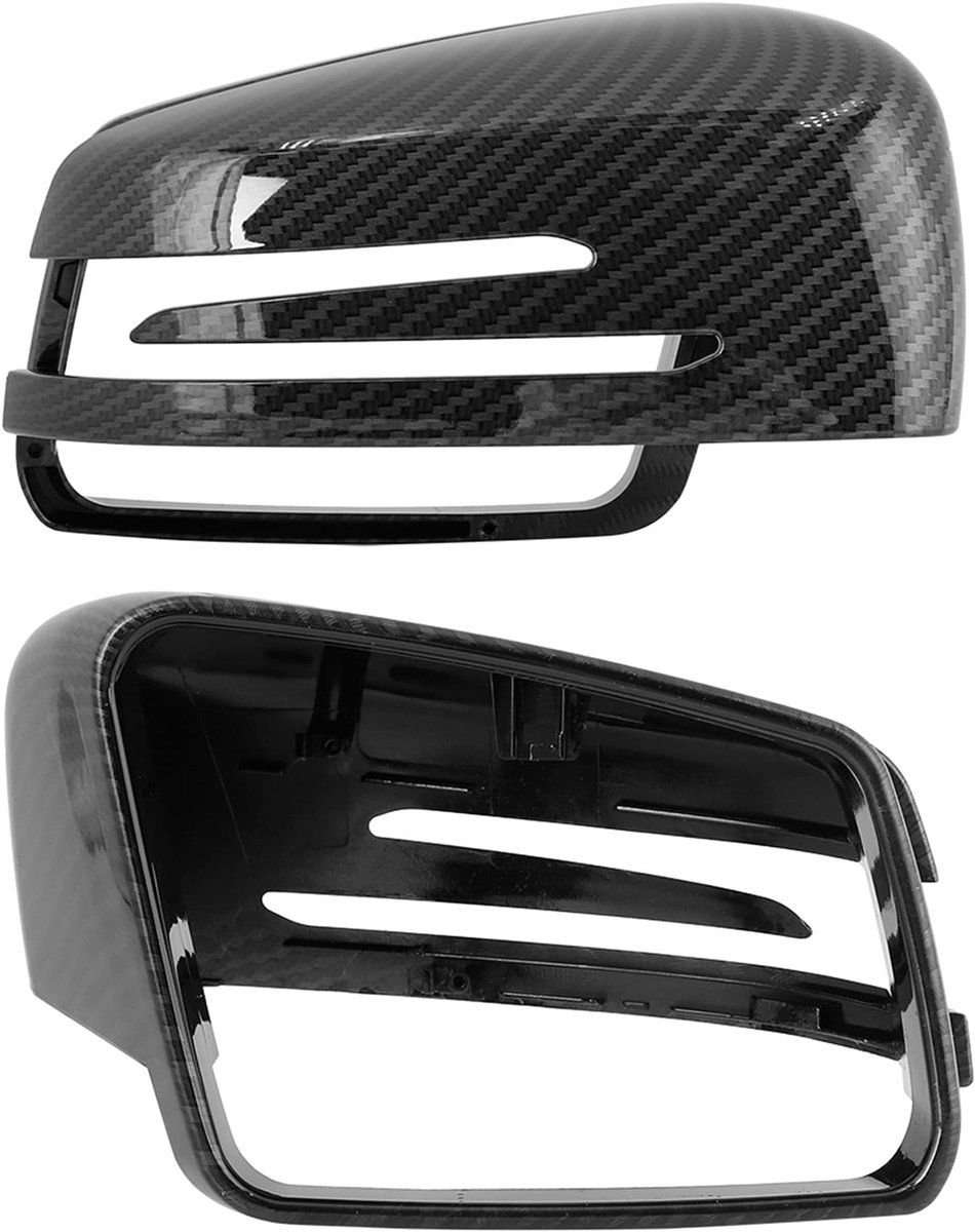 Dailygoods - Dailygoody - Zijspiegels Cover - Auto Zijspiegel Behuizing - Perfecte Decoratie - Zwart - Weerbestendig - Geschikt voor Mercedes Benz A B C E Klasse