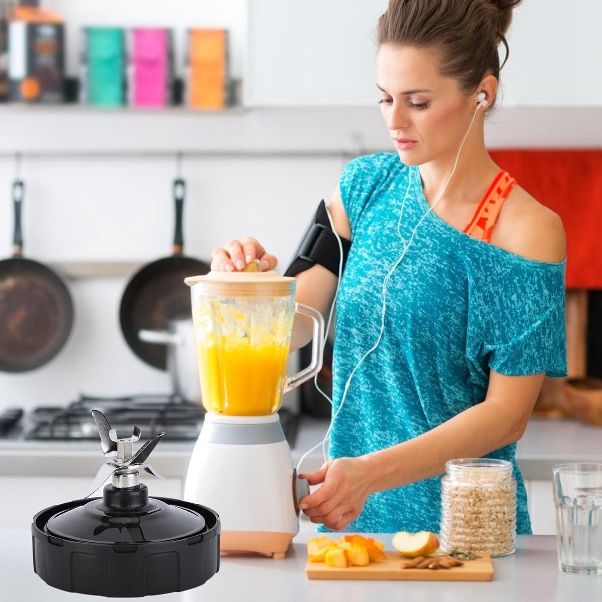 Vervangende Extractor Mes Assemblage voor Blender - Geschikt voor Ninja Blenders BL771 BL773co BL480 BL482 BL642 BL682 NN102 - Roestvrij Staal en Hoogwaardige Prestaties – foto 6