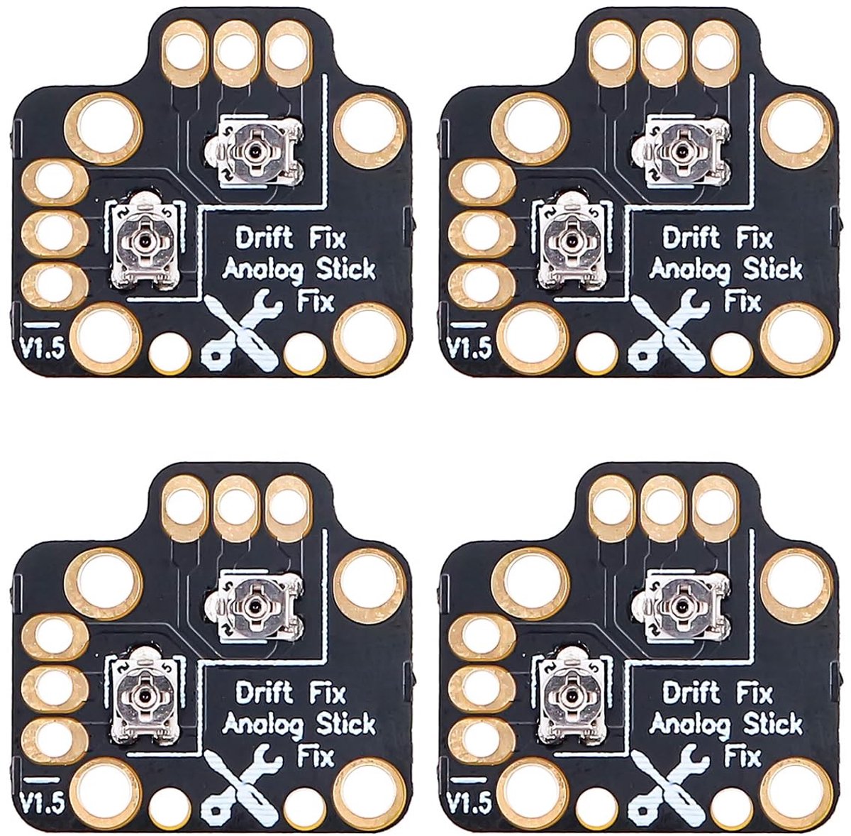 Dailygoods - Dailygoody - 3D analoge joystick drift repair board - Universele controller fix - Duurzaam en onbreekbaar - Compatibel met PS4 PS5 Xbox - 4 stuks anal