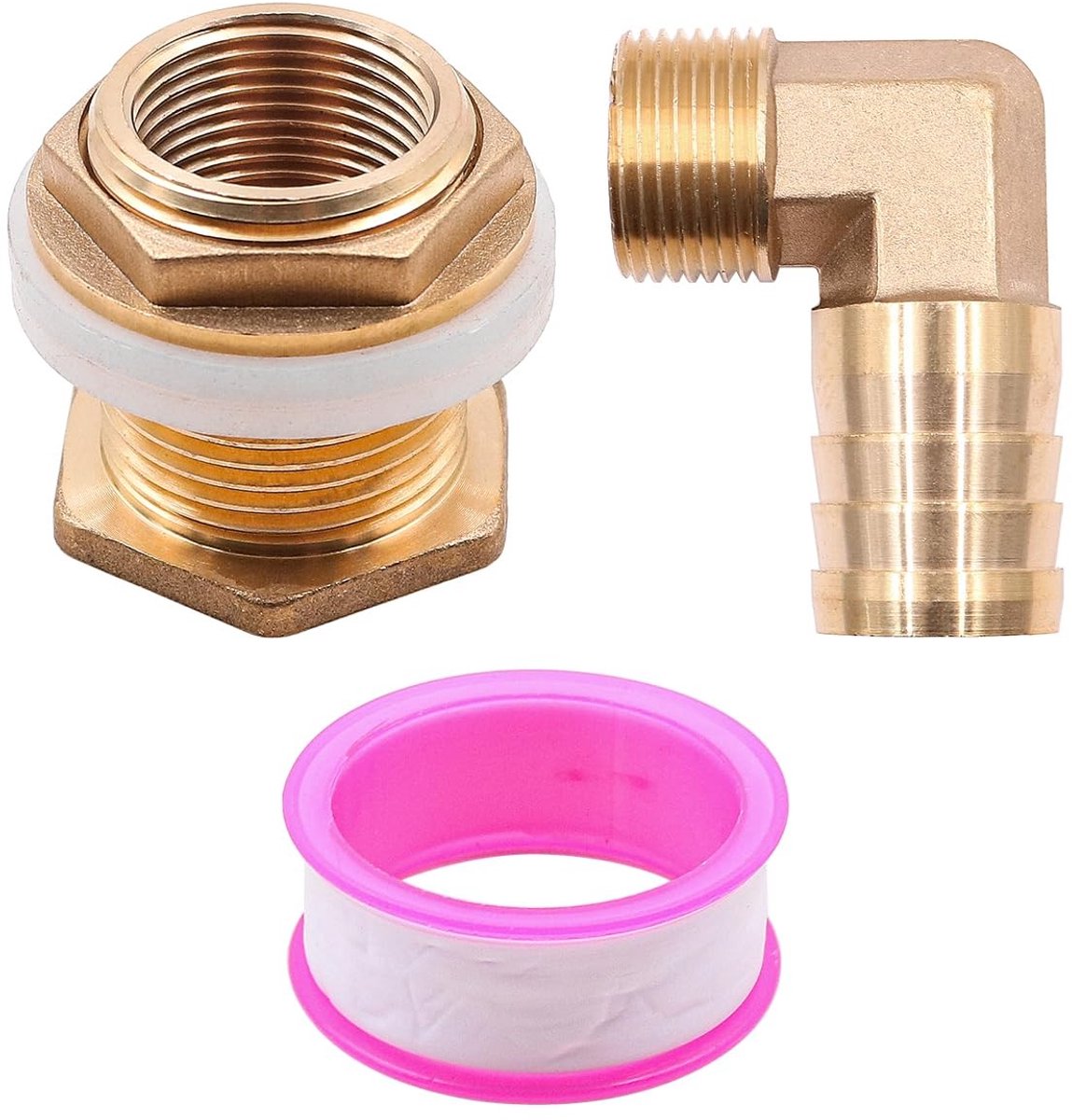 Dailygoods - Dailygoody - Messing waterpijpfitting - waterreservoir - roestvrij - 3/4 inch - slangmondstuk - geschikt voor irrigatiesystemen