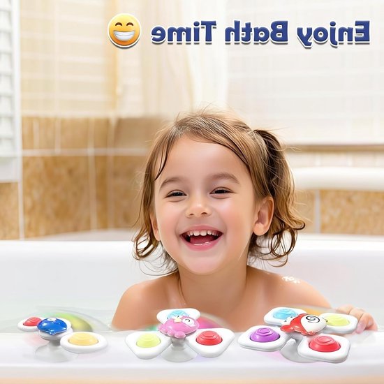 3-delige Baby Suction Cup Spinners - Sensory Speelgoed voor Peuters, Bad Speelgoed met Insecten Thema — afbeelding 3