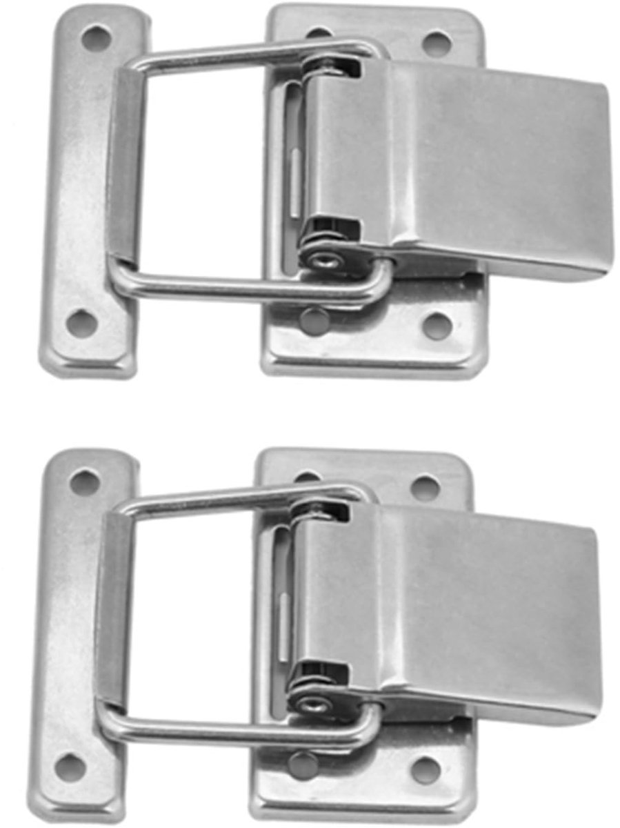 Dailygoods - Dailygoody - Koffer Veerbelaste Klink - Roestvrijstalen Kastsluiting - Duurzaam en Praktisch - Geschikt voor Kasten - 2 Stuks - Ideaal voor Thuis en K