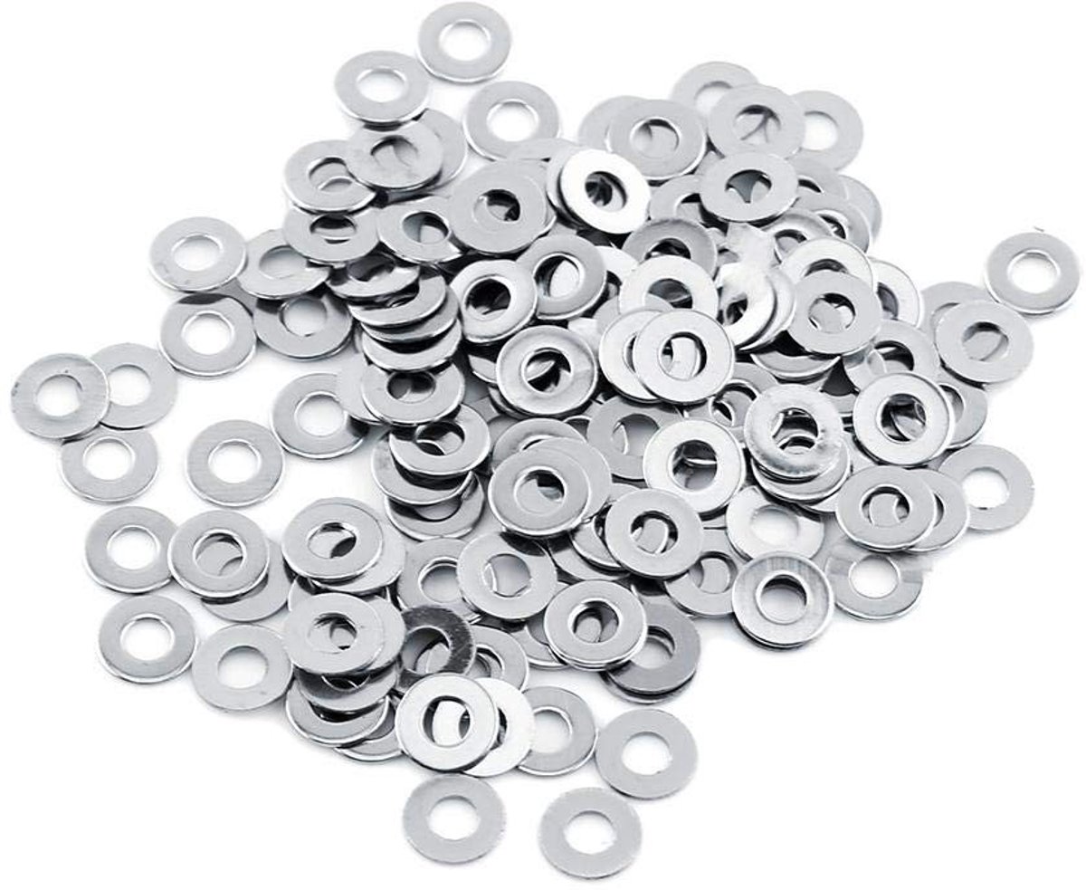 Dailygoods - Dailygoody - Vlakke Sluitring M3 M4 M5 M6 M8 M10 - Roestvrij Staal - Voor Schroefverbindingen - Assortiment Sluitringen - Duurzaam en Betrouwbaar