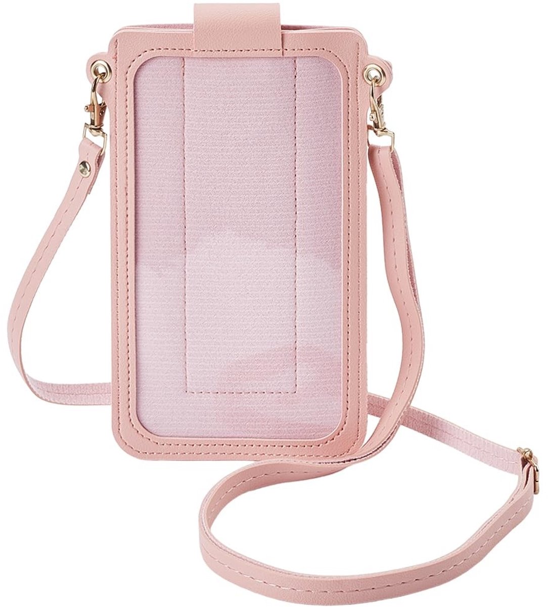 Dailygoods - Dailygoody - Kleine crossbody tas - Touchscreen tas - Perfect voor reizen - Rood - Mobiele telefoon portemonnee - Mini handtas voor vrouwen