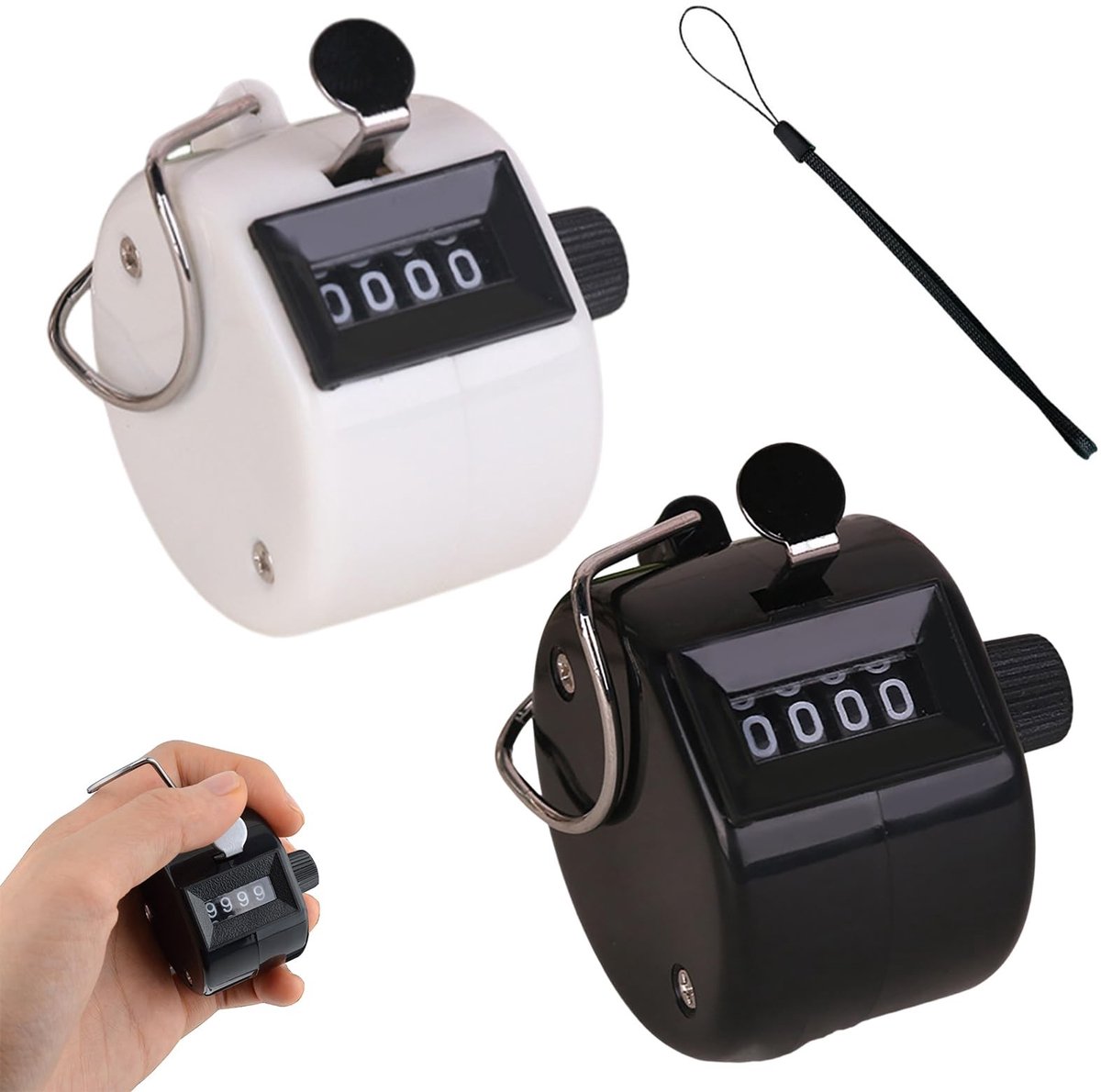 Dailygoods - Dailygoody - Handmatige 4 Digit Teller - Mechanische Click Counter - Voor Sport en School - Handmatig - Tellen - Telapparaat - Ideaal voor Training -