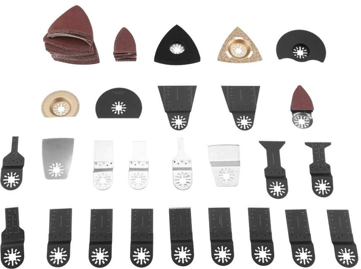 Dailygoody - Multifunctionele gereedschapszaag - Draaibaar lemmet - 100-delige accessoireset - Houtbewerking - Voor hout, kunststof en metaal - Inclus