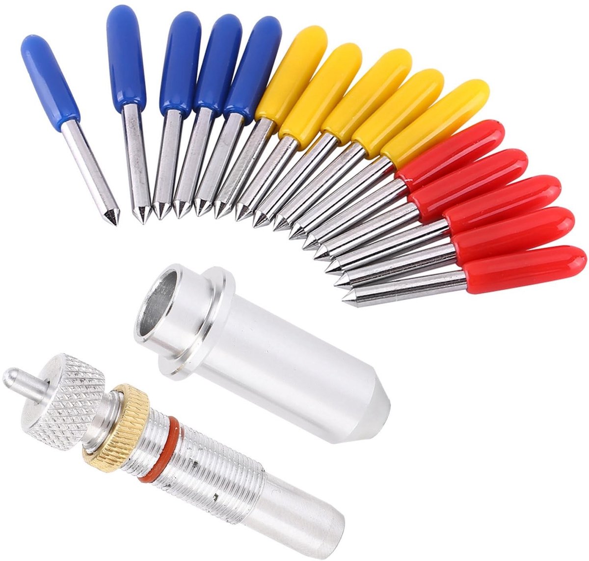 Dailygoods - Dailygoody - Tungsten Steel Plotter Knife - Snijgereedschap - Hoogwaardige precisie - Rood - Herbruikbare verpakking - Geschikt voor hout - 15 st
