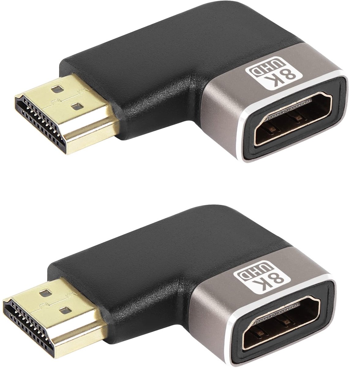 Dailygoods - 8K HDMI Mannelijke naar Vrouwelijke Adapter met 90 Graden Hoek
