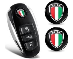 2 x Ø14 mm 3D sleutel embleem stickers voor afstandsbediening auto Moto logo sleutel badge tuning Italië vlag Italië vlag KSK 9