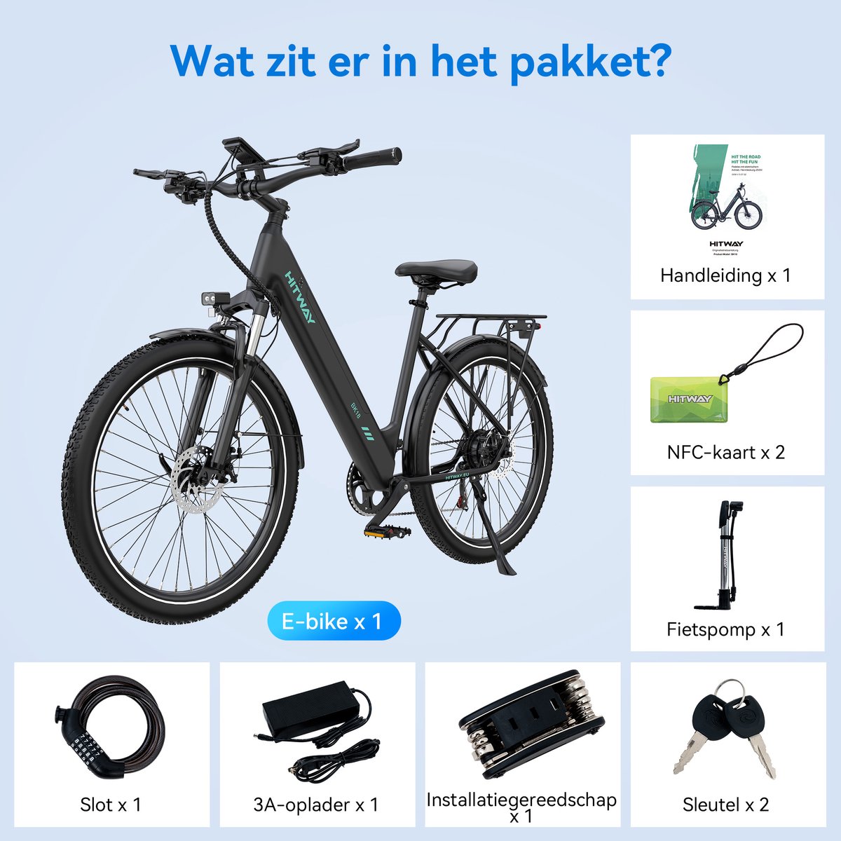 Hitway Elektrische Fiets BK36 - Trendy 20*4.0 Inch Fat Tire City Commuter EBike met Afneembare 48V 10.4Ah Lithium Batterij - Opvouwbaar Mountain E-Bike met 250W Motor - 7 Versnellingen - IP54 Waterdicht - afbeelding 2