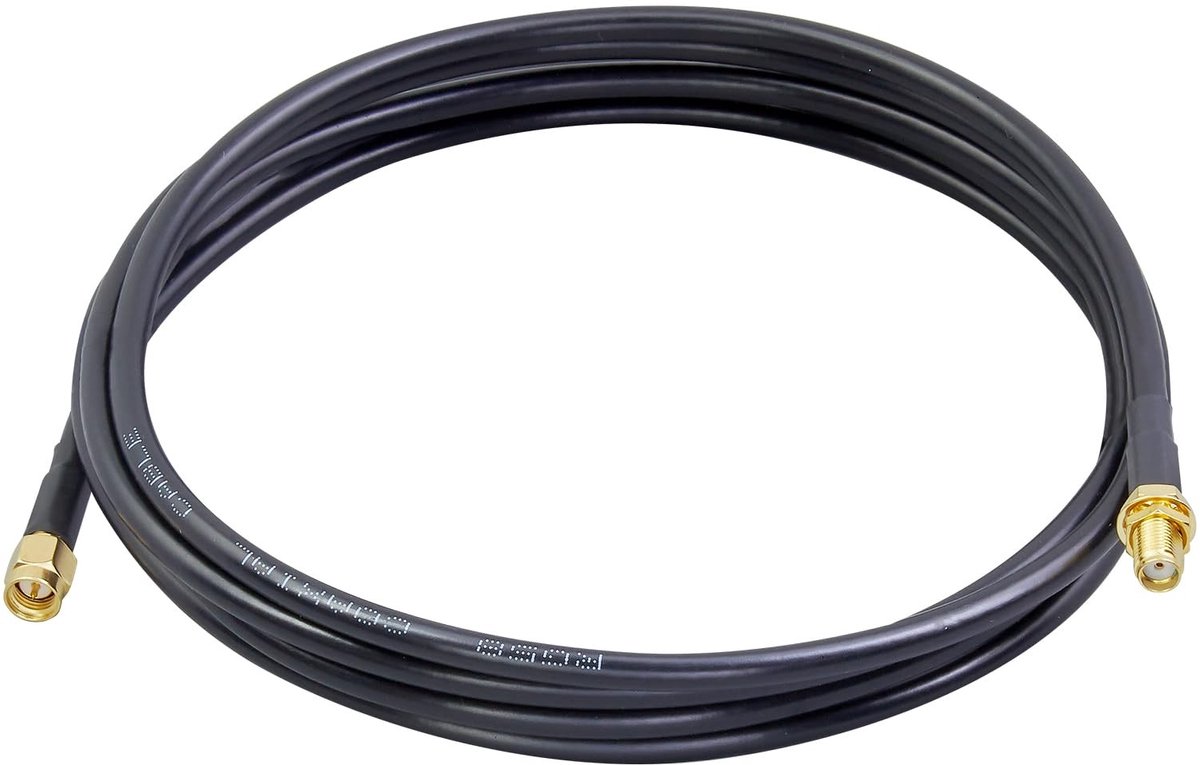 Cosensi - Cable - plug naar bus - Hoogwaardige coaxiale kabel - 3 meter - 50 Ohm - Ideaal voor WiFi antenne en 4G 5G modem