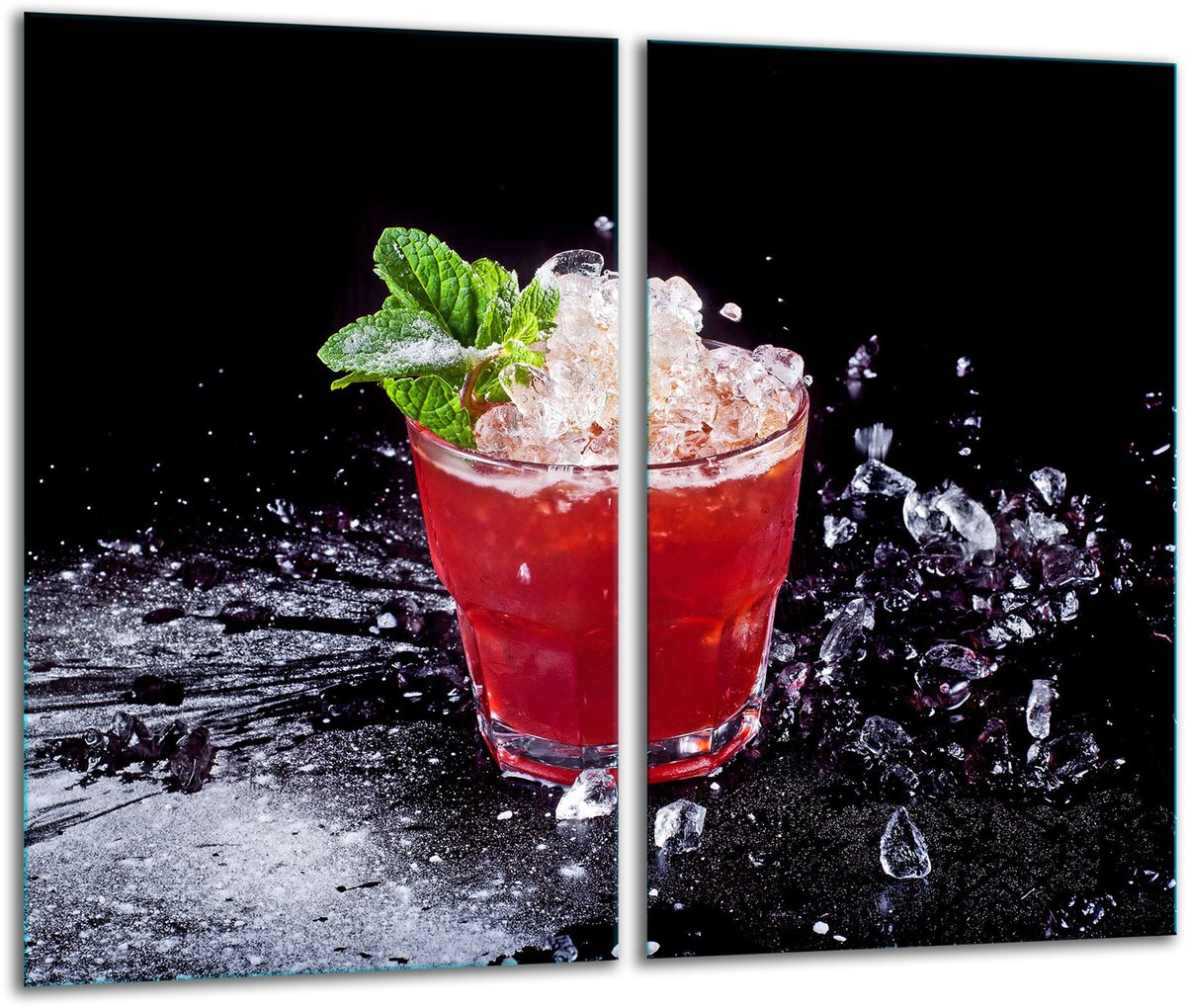 TMK ArtDeko Drink - Snijplank - Glas - Inductiegeschikt - Kleurrijk Design