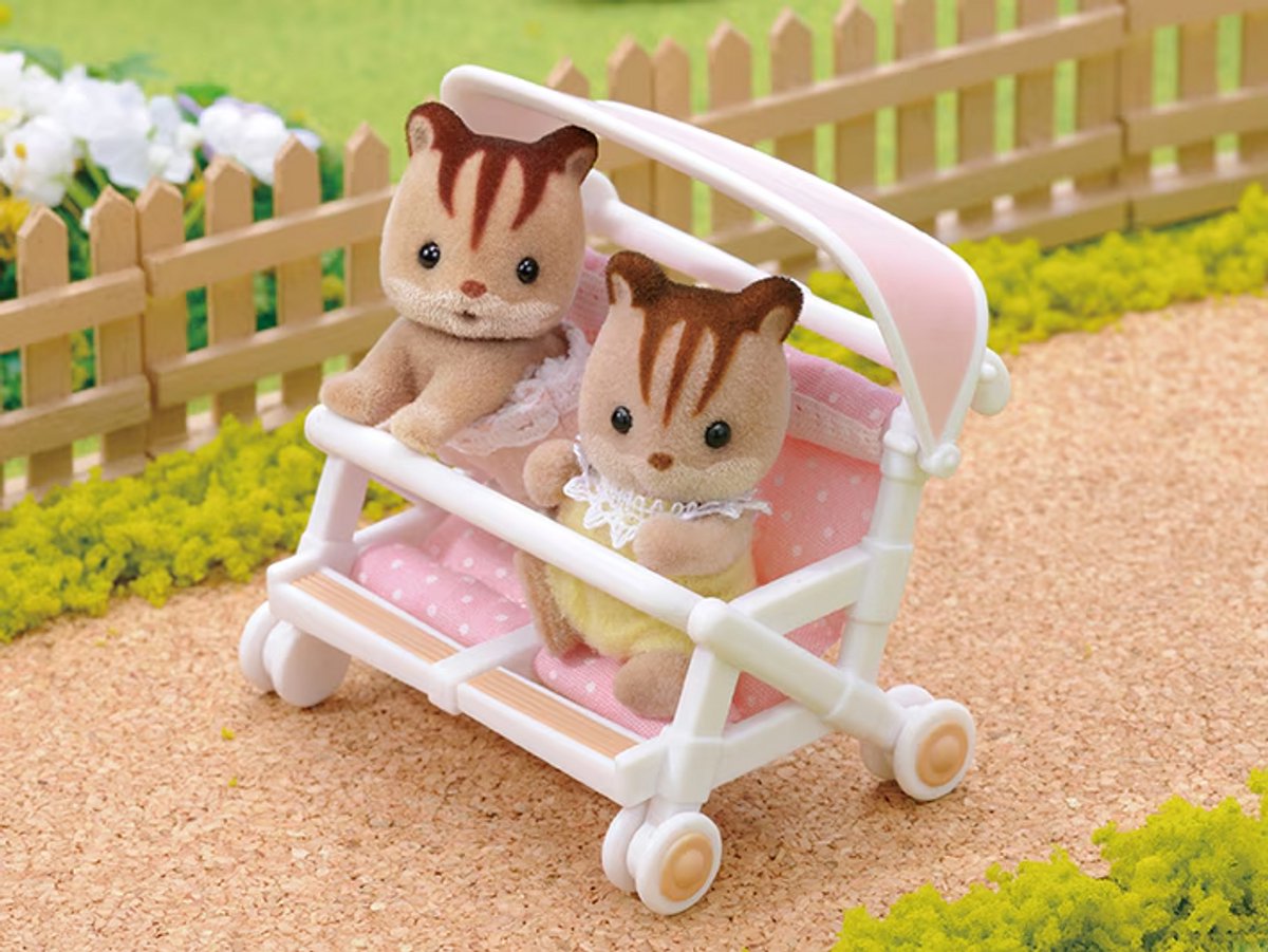 Sylvanian Families 4533 dubbele kinderwagen-poppenhuisinrichting — afbeelding 3