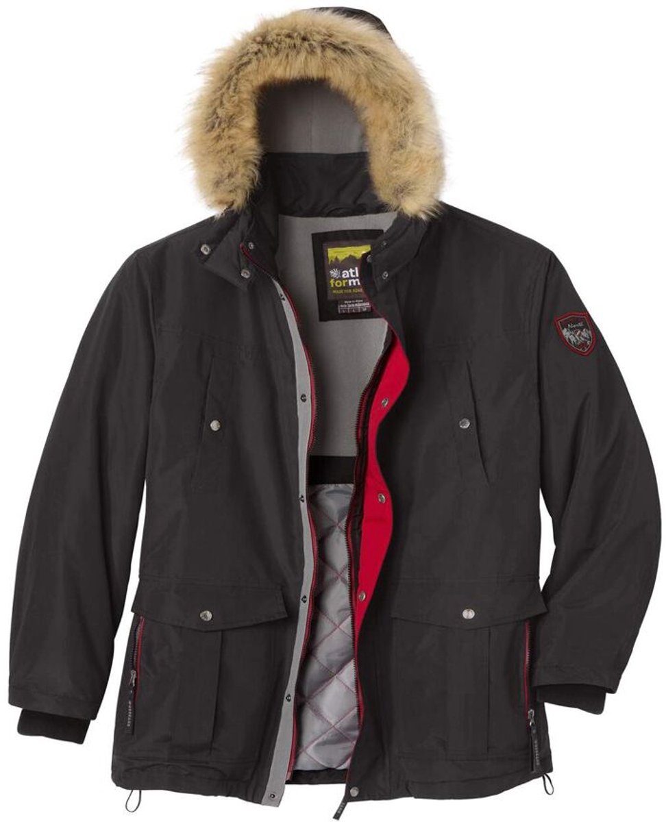 ATLAS FOR MEN - High Performance parka met capuchon van imitatiebont - Heren - Verkrijgbaar in grote maten - L