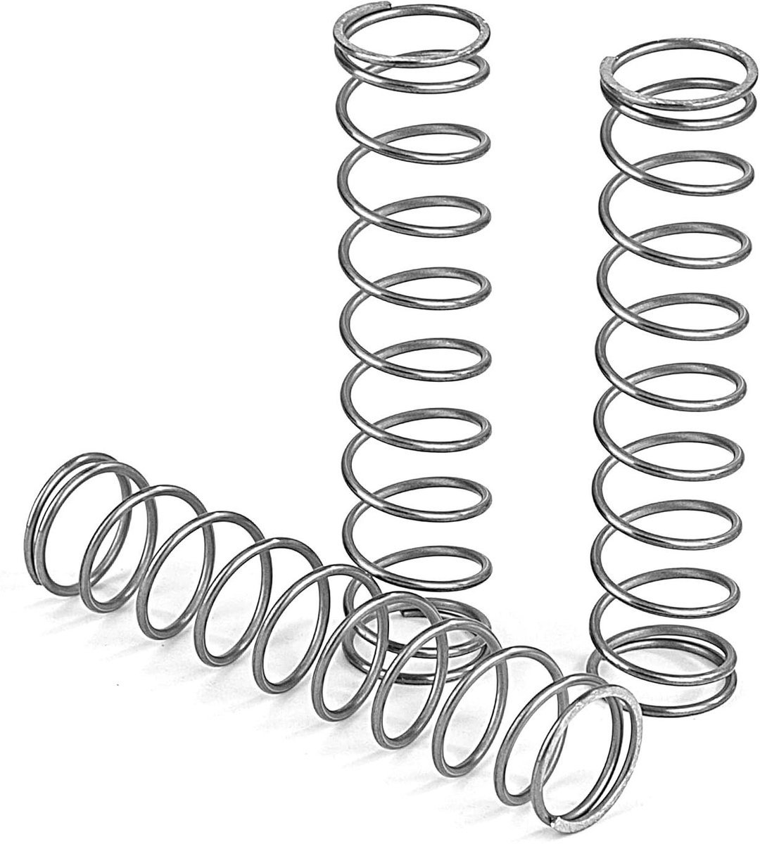 Drukveer Roestvrij Staal - Compressieveer Set - Mechanische Toepassingen - Roest- en Corrosiebestendig - 10 Stuks 45 mm - Zilverkleurig