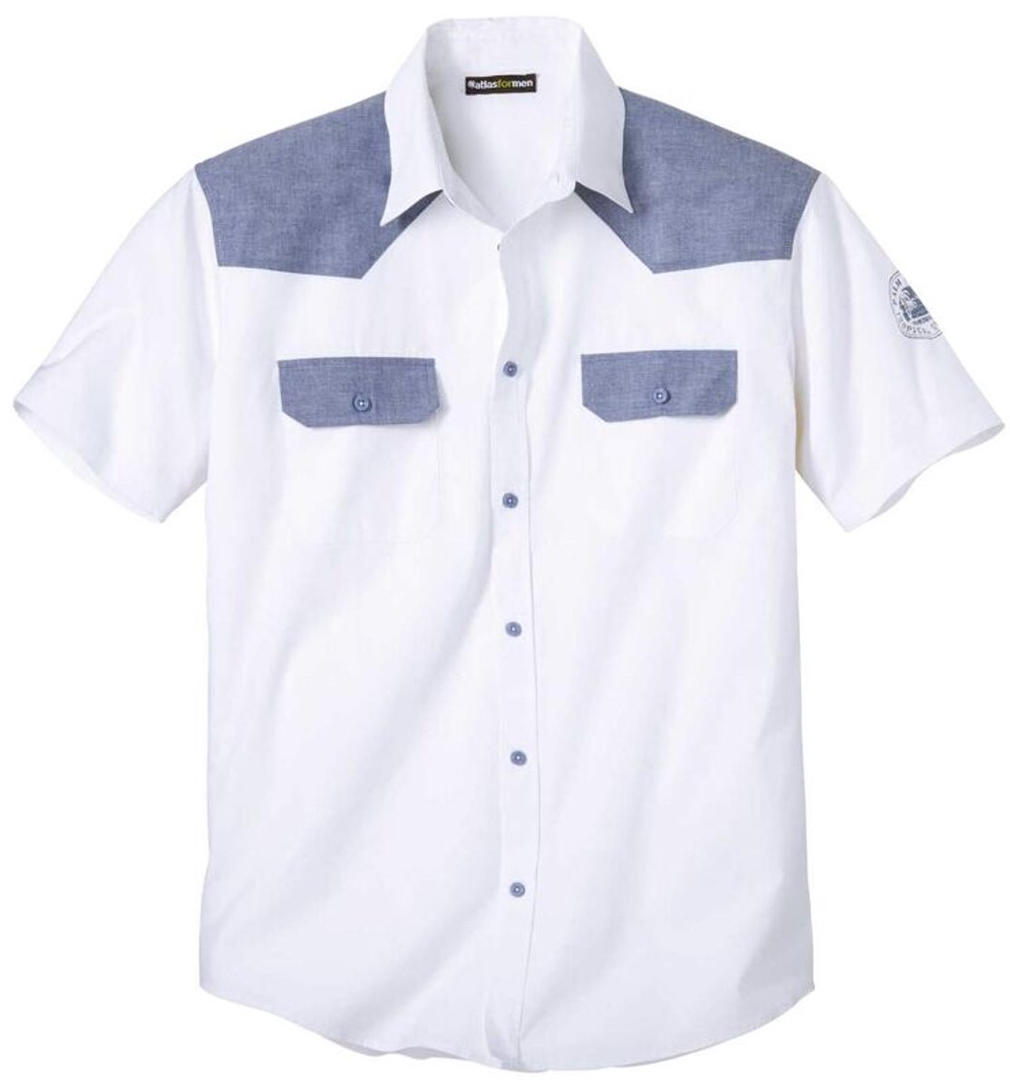 ATLAS FOR MEN - Popeline overhemd Palm Coast - Heren - Verkrijgbaar in grote maten - 5XL