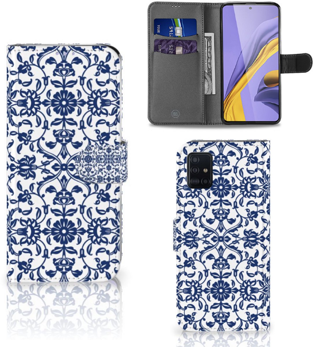Samsung Galaxy A51 Hoesje Flower Blue