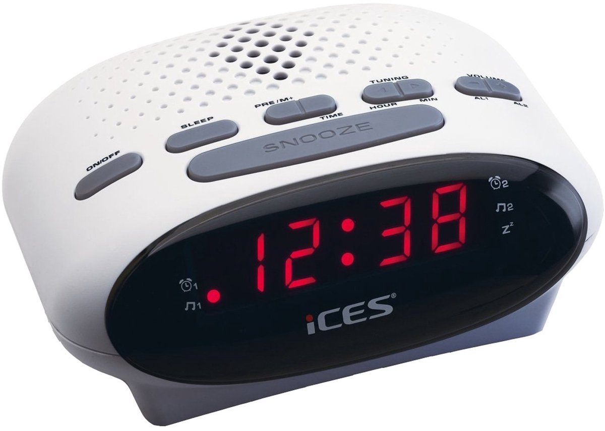 Ices ICR-210 - Wekkerradio - Wit
