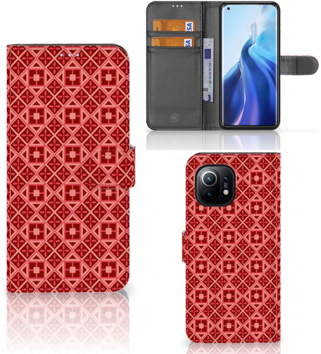 Xiaomi Mi 11 Telefoon Hoesje Batik Rood