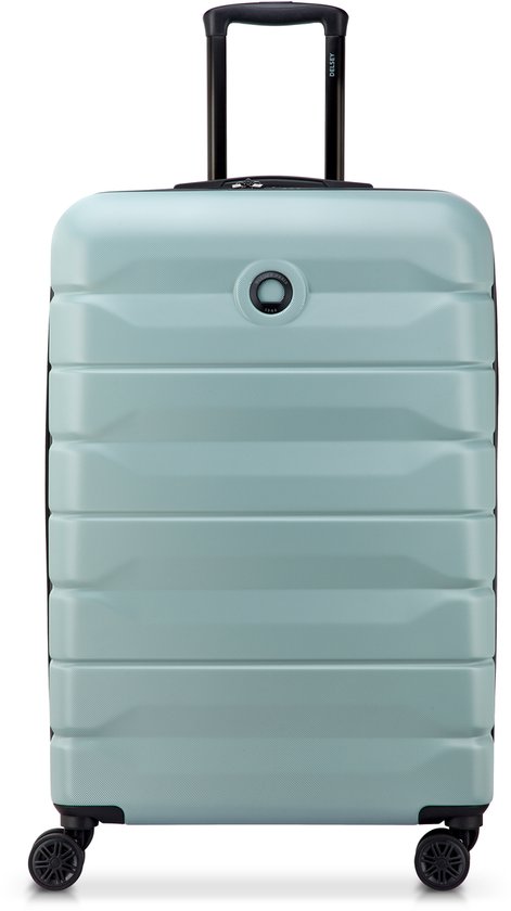 Delsey Air Armour Uitbreidbare Grote Koffer 77 cm – 112L – TSA Slot – 4 Dubbele Wielen – Sage Green