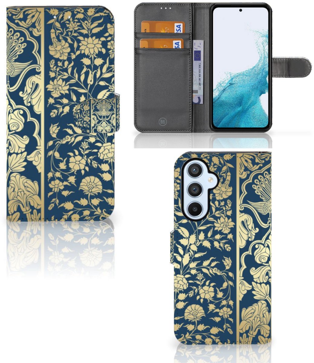 Samsung Galaxy A54 5G Hoesje Beige Flowers