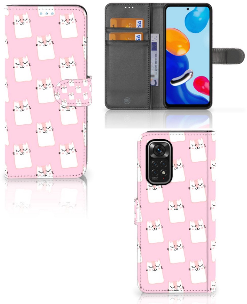 Xiaomi Redmi Note 11/11S Telefoonhoesje met Pasjes Sleeping Cats