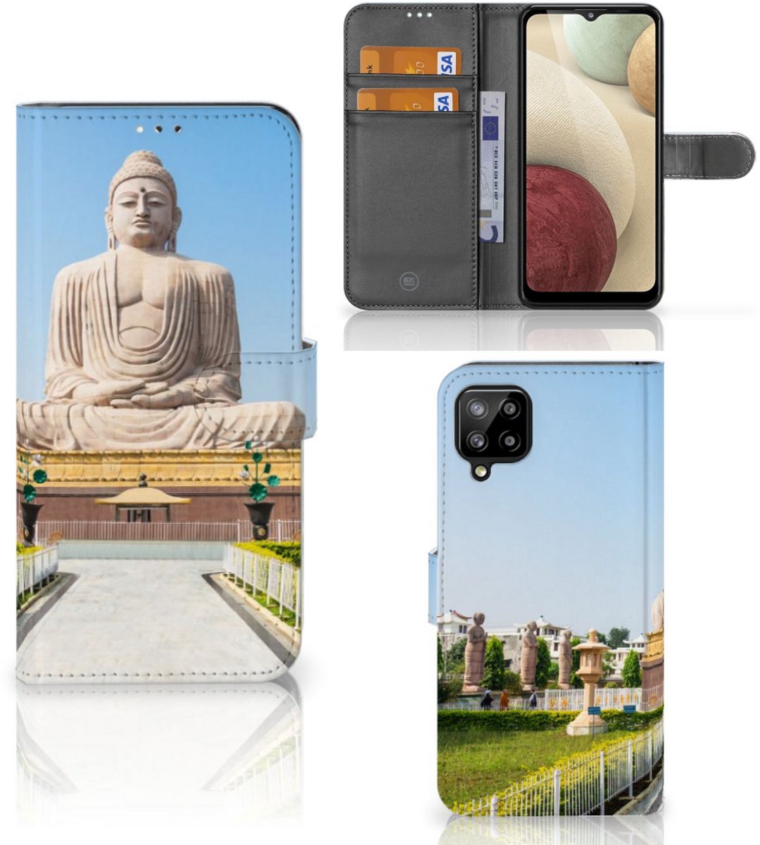 Samsung Galaxy A12 Flip Cover Boeddha