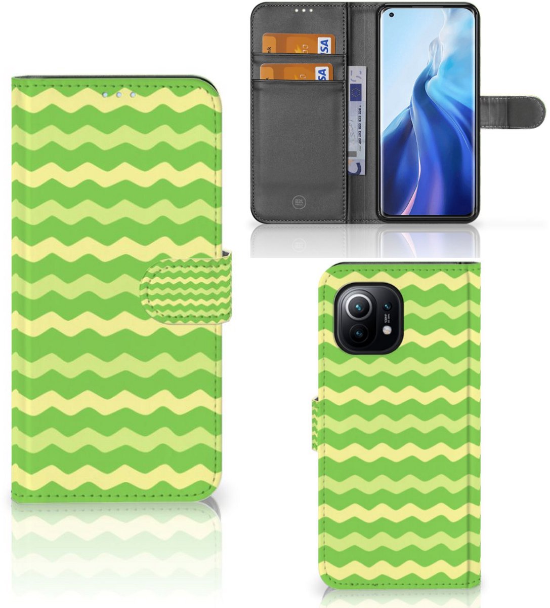 Xiaomi Mi 11 Telefoon Hoesje Waves Green