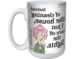 Tree-Free Greetings lm43912 Hilarische tante zuur in plaats van schoonmaken door de Backland Studio keramische mok, 15 oz