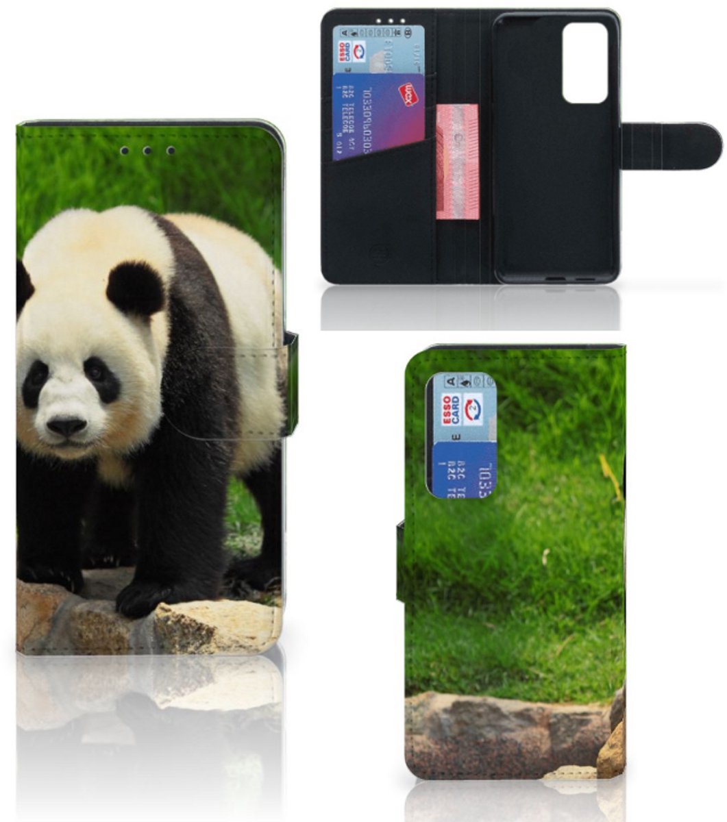 Huawei P40 Telefoonhoesje met Pasjes Panda