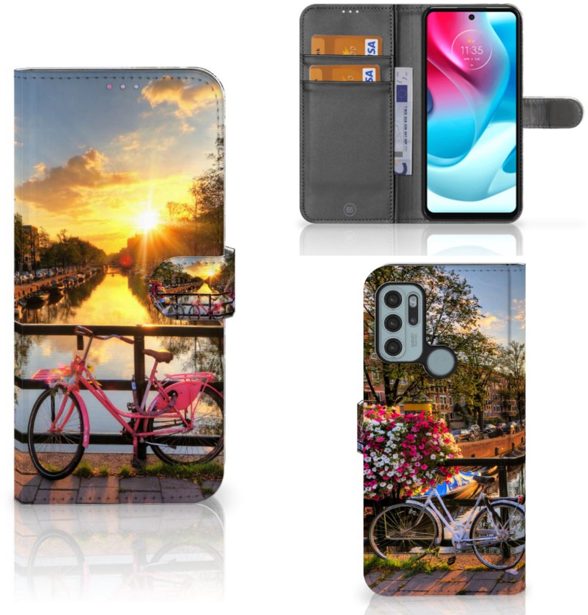 Motorola Moto G60s Flip Cover Amsterdamse Grachten