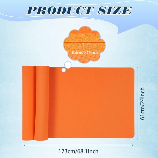 Yoga Mats - Gymnastiekmatten Oefenmatten - Fitness Oefeningen Thuis - Antislip Textuur - 172cm x 61cm x 4mm - Meerdere Kleuren — afbeelding 3