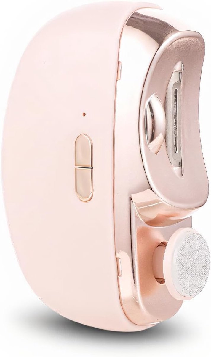 Oplaadbare elektrische nagelknipper met LED-lamp, veilig en stil voor baby's, 2 snelheden en polijstfunctie