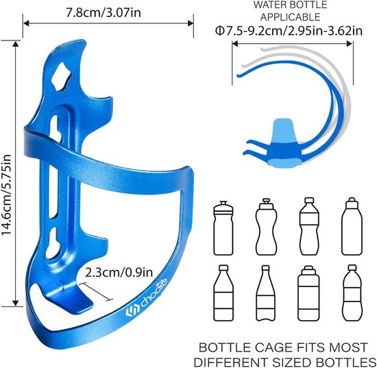 Fietsfleshouder Aluminium - Bidonhouder Fiets - Veilig Fles Vervoeren - Lichtgewicht Sterk Materiaal - 2 Stuks - Blauw — afbeelding 2