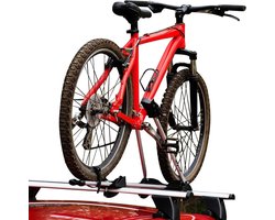Fietsendrager - Fietssteun Dakdrager - Fietsen Vervoeren - Automatische Frame Klem - 25 kg - Zilver