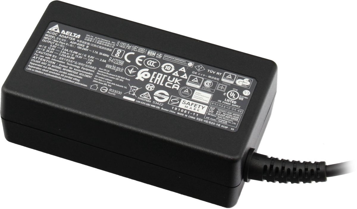 Acer KP.06503.024 USB-C oplader 65W - klein