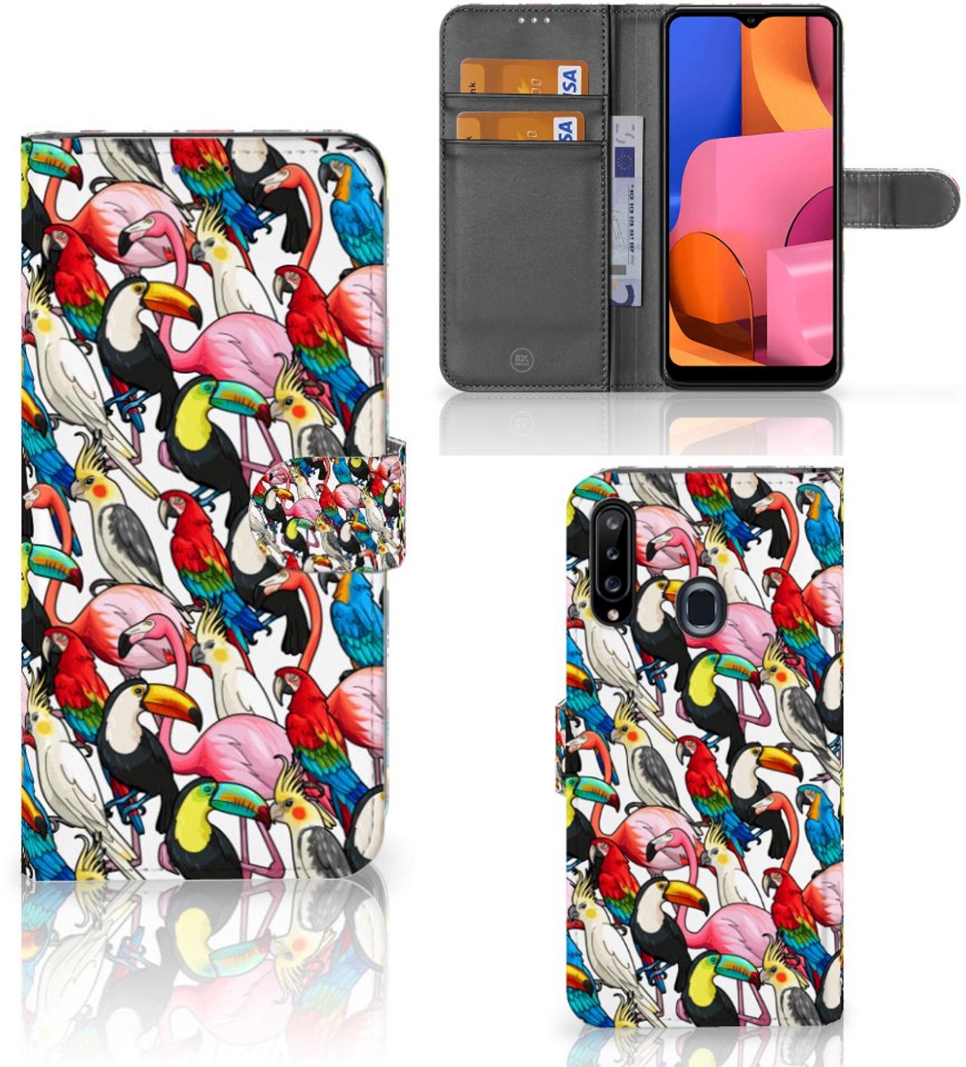 Samsung Galaxy A20s Telefoonhoesje met Pasjes Birds