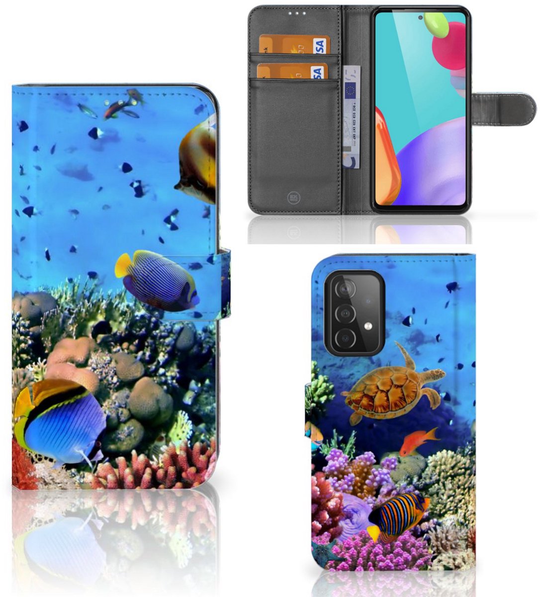 Samsung Galaxy A52 Telefoonhoesje met Pasjes Vissen