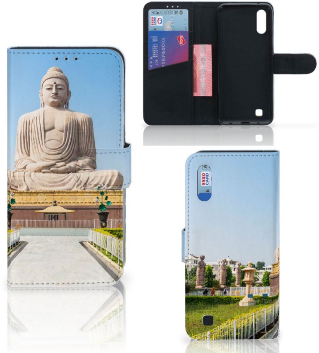 Samsung Galaxy M10 Flip Cover Boeddha