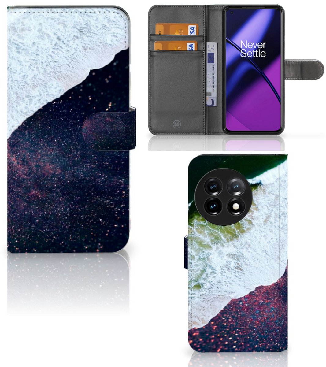 Boekhoesje voor OnePlus 11 Book Case Sea in Space